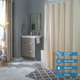 thumbnail image 6 of Bath Bliss Beige Solid Print PVC/ Metal Shower Liner, 70" x 72", 6 of 8