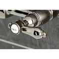 thumbnail image 4 of Kingston Brass KS1266BAL Heirloom Double-Handle Wall-Mount Bridge Kitchen Faucet, Polished Nickel, 4 of 7