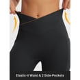 thumbnail image 4 of BALEAF Capri Leggings for Women with Pockets Knee Length Workout Yoga Capris Pants Tummy Control Casual Exercise Black L, 4 of 8