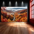 Happy Fall Mountain Forest Backdrop Colorful Maple Leaf Autumn Harvest happy-fall-mountain-forest-backdrop-colorful-maple-leaf-autumn-harvest