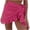 Hot Pink, variant on Summer Beach Cover Up Mini Skirt Hollow Out Knit Swimsuit Skirt Casual Boho Loose Off Shoulder with Pockets, Black FREE SIZE