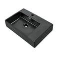 thumbnail image 2 of St. Tropez 24 x 18 Ceramic Wall Hung Sink with Left Side Faucet Mount, Matte Black, 2 of 6