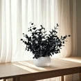 thumbnail image 5 of chaungfeng 9.8 Inches Small Fake Eucalyptus Plant, Artificial Potted Plants Indoor for Desk, Shelf, Home Decor, Realistic Faux Plant for Office, Bathroom/Living Room Decoration (Black), 5 of 6
