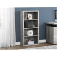 thumbnail image 4 of 5 Tier Grey Laminated Bookcase, Modern Industrial Storage Shelf for Living Room & Office, 4 of 10