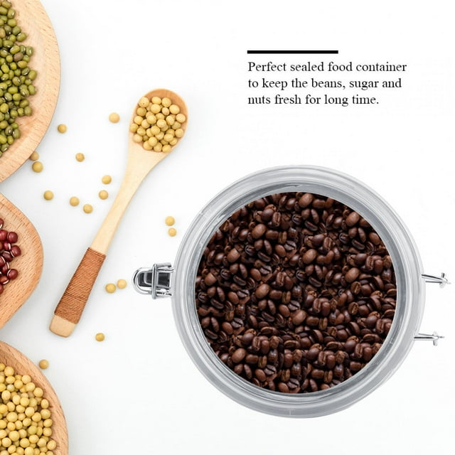 Ymiko Non-Toxic Coffee Container, Sealed Bottle, Sugar Storage Sealed Jar, Vacuum Safe For Tea Bean For Sugar