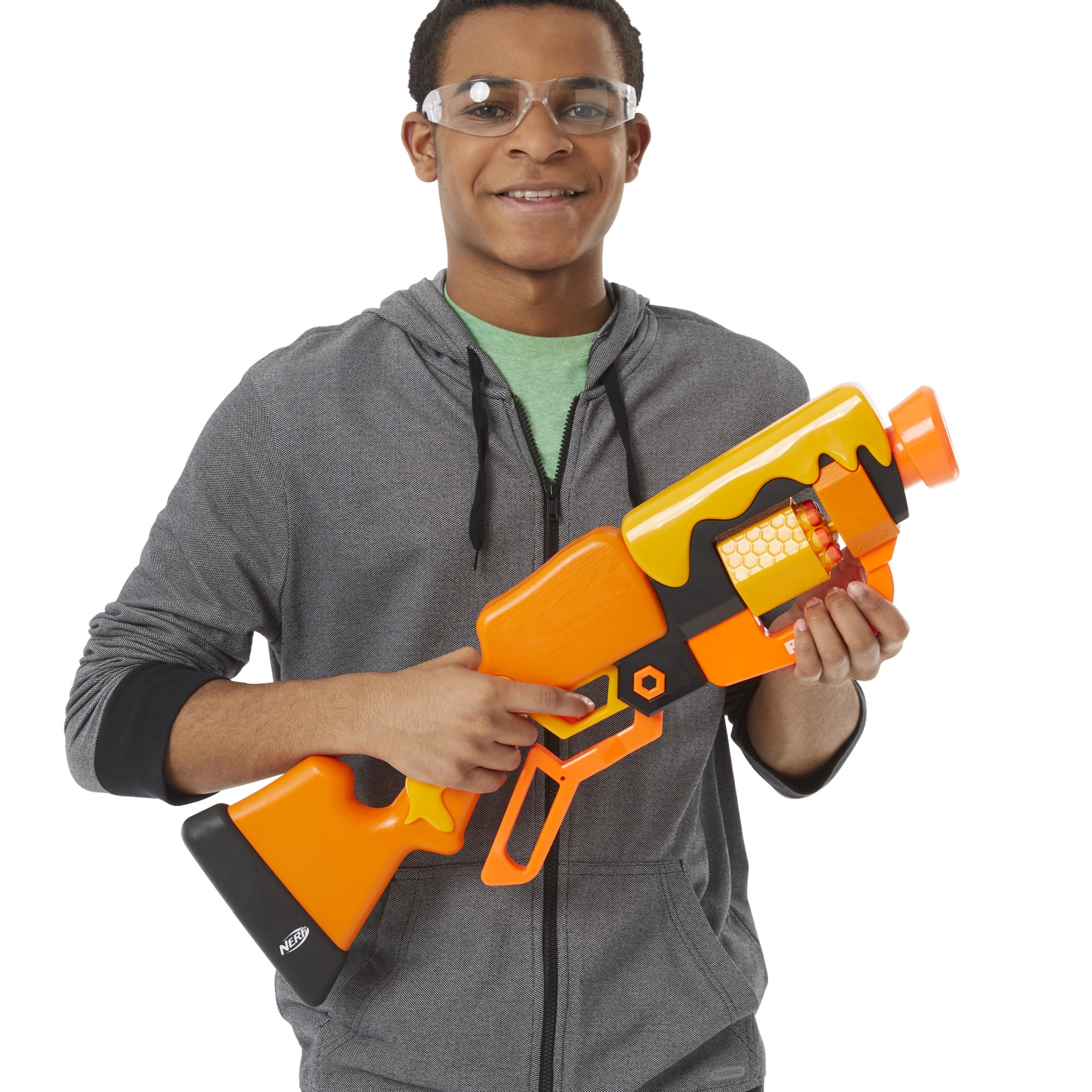 Bees Lever Action Rotating 8 Dart Blaster Toy NERF Roblox Adopt Me! 