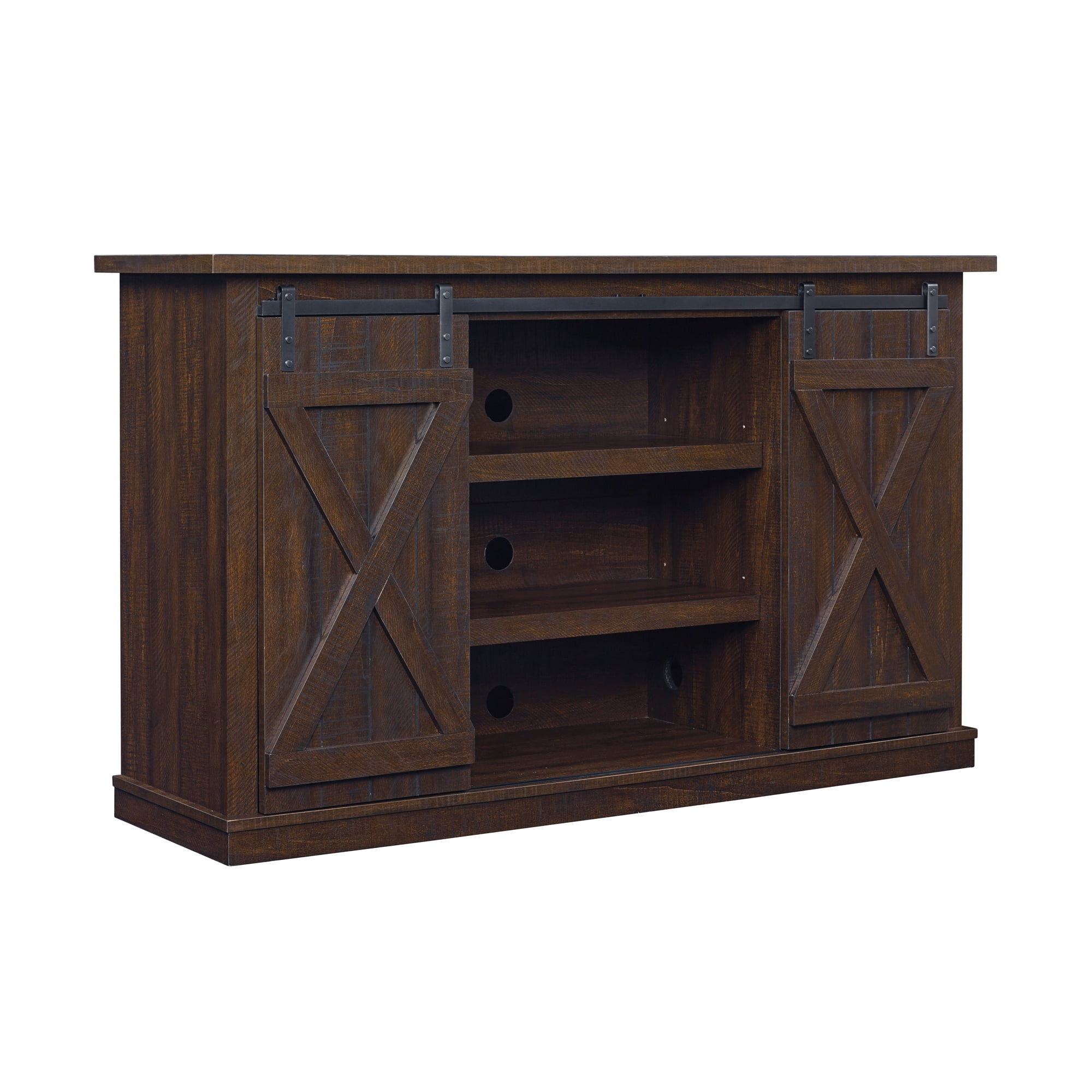 Twin Star Home Terryville Barn Door TV Stand for TVs up to 60", Espresso