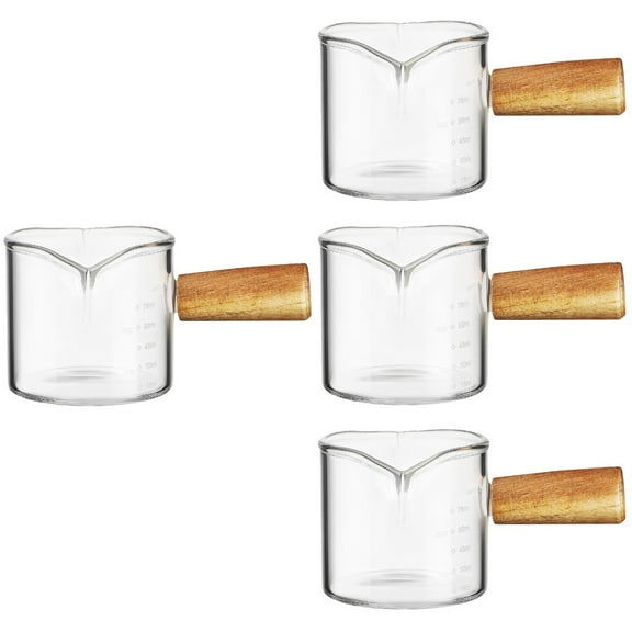 4 Count Espresso Shot Glasses with Handle Shrink Coffee Cup Office