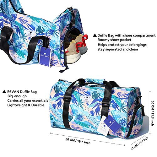 One_Size Cross Body Wild Original Floral Water Resistant Duffel Bag Gym bag Weekender Travel Bag for Gym Beach Travel School Daily Bags, B