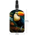 thumbnail image 6 of Square 2Pack PU Leather Toucan Cruise Luggage Tag with Privacy Cover and Name ID Tag for Travel Handbags Backpacks Luggage Tags, 6 of 6