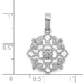 thumbnail image 3 of 14K White Gold Charm Pendant Diamond Round Fancy 1 15Ct., 3 of 3
