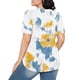thumbnail image 4 of Fiudx Ofertas Relámpago Top Estampado con Cuello Redondo y Manga Corta Informal para Mujer a La Moda, 4 of 5
