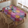 thumbnail image 2 of Boho Bohemia Flower Rectangle Tablecloth 60"x84",Waterproof Polyester Rectangle Table Cloth, Wipeable Spillproof Polyester Tablecloth for Dining, Camping, Indoor and Outdoor, 2 of 5