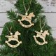 thumbnail image 3 of 3 piezas de adornos colgantes de madera de Navidad vintage, adornos artesanales de madera para manualidades, adornos colgantes para árbol de Navidad, regalos, 3 of 5