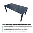 thumbnail image 4 of Mosbrisa Poly Lumber Outdoor Dining Table, HIPS Patio Dining Table with Umbrella Hole, Weather Resistant, 1 Piece, Navy Blue, 4 of 8