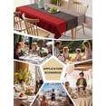 thumbnail image 5 of Red Grey Table Cloth, Vintage Stripe Farmhouse Wood Grain Ombre Waterproof Tablecloth for Rectangle Tables, Reusable Washable Fabric Table Cover for Restaurant Kitchen Dining Tables 60"x102", 5 of 6