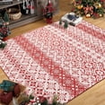 thumbnail image 2 of BERTHMEER 8x10 ft Christmas Red and White Area Rugs for Living Room,Bedroom,Dinning Room,Washable Kitchen Rugs,Vintage Bohemian Doormat Christmas Rugs, 2 of 6