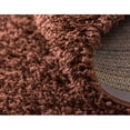 thumbnail image 2 of Unique Loom Solid Shag Modern Plush Area Rug 8' x 11' Rectangle Chocolate Brown, 2 of 5