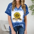 thumbnail image 5 of Birdeem Femmes Mode Imprimé Décontracté Col en V Manches Courtes T-Shirt Ample Blouse Hauts, 5 of 5