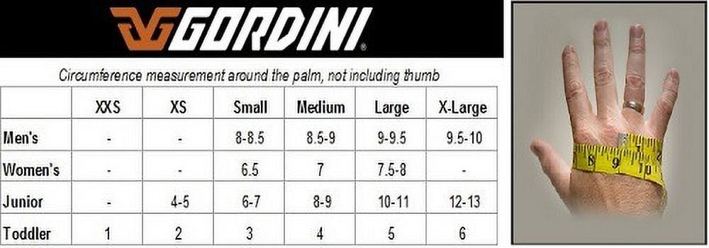Gordini KIDS Junior Heat Waterproof Gauntlet Ski Winter Gloves Black, S-XL