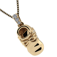 thumbnail image 4 of Shoe made with Pure Brilliance Zirconia Pendant-Necklace w/0.8mm 22" Adj. Box Chain - 10k Yellow Gold, 4 of 5