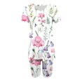 thumbnail image 4 of Ensembles d'Entraînement pour Femmes 2 Pcs Mode Féminine Blouse Col en V Manches Courtes Hauts Shorts Ensemble Décontracté Ensembles de Détente d'Été pour Femmes en Liquidation, 4 of 4