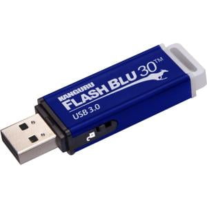 Kanguru FlashBlu30 with Physical Write Protect Switch SuperSpeed USB3.0 Flash Drive - 16 GB - Write Protection Switch, Shock Resistant, ReadyBoost, TAA Compliant 3.0 PHYSICAL WRITE PROTECT