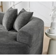 thumbnail image 4 of Newest Modern Cloud 4-Seater Sectional Curved Sofa, Minimalist Compression Living Room Couch, No Assembly Needed, Chenille, DarkGrey, 4 of 8