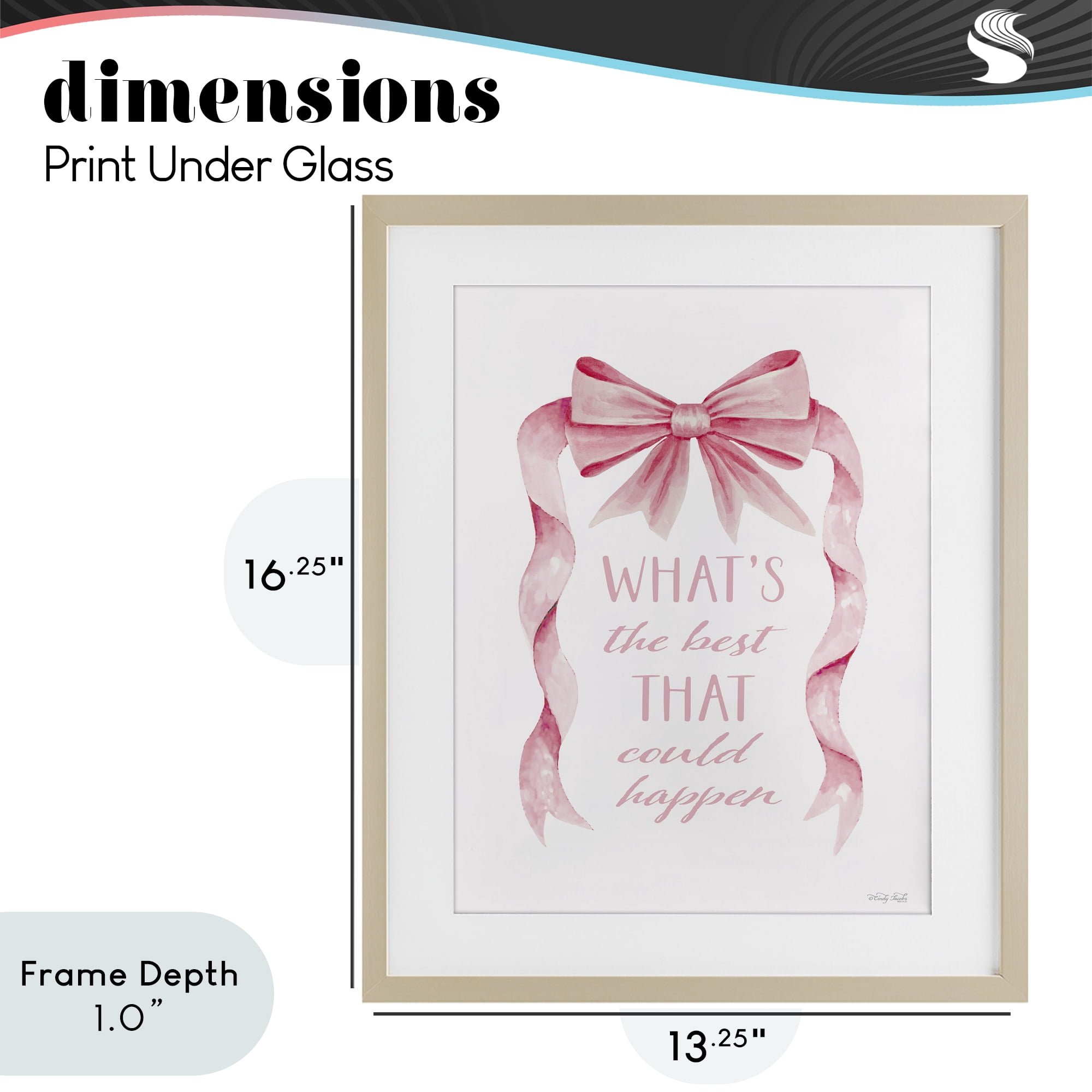 Stupell Industries Optimistic Best That Could Happen Birch Framed Print Under Glass, design by Cindy Jacobs