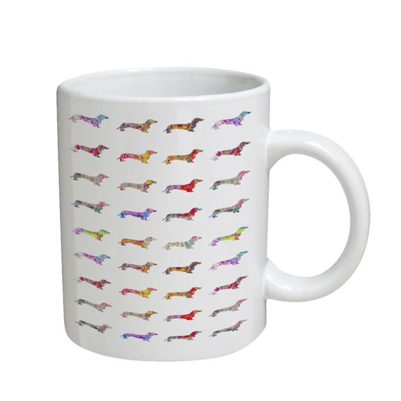 KuzmarK Coffee Cup Mug 11 Ounce -  Dachshund Dogs Pretty