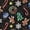 Black Ginger Cookie Tree Reindeer, variant on Holiday Gift Packed Soft Lightweight Sheer Fall Winter Christmas Scarf for Women Girls