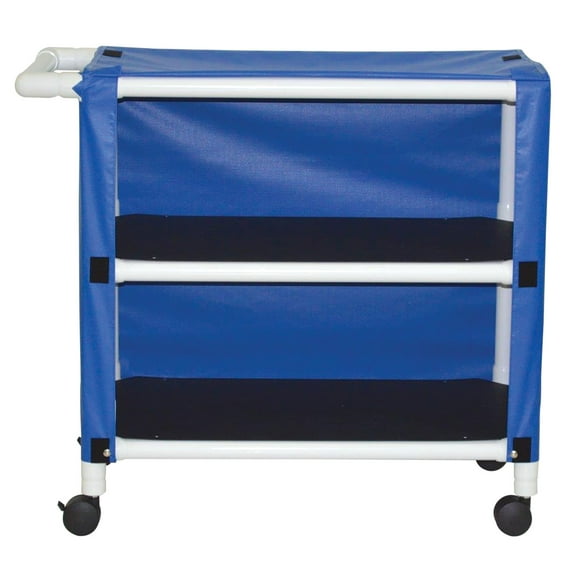 MJM International 332-2C Mid-Size 2 Shelf Linen Cart