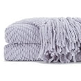 thumbnail image 3 of Chanasya Textured Knitted Super Soft Throw Blanket With Tassels Warm Plush Lightweight Fluffy Woven Blanket for Bed Sofa Couch Cover Living Bed Room Purple Throw Blanket (50x65 Inches) Mistylilac, 3 of 3