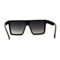 thumbnail image 4 of Squared Mobster Mafia Oversize Rectangular Sunglasses Black Smoke, 4 of 4
