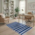 thumbnail image 2 of ODIKA Striped Navy Stripes Alternating Wide Band Covering Sriped Stripped Pet Friendly & Kids Safe Play for Playroom, Bedroom, Reading Nook, 2 of 7