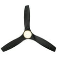 thumbnail image 2 of Skylark 54" Brushed Nickel/Ebony Integrated LED Smart Flush Mount Ceiling Fan with Remote Control, 2 of 7