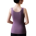 thumbnail image 3 of DuoJiaJ Women's Lined Thermals Underwear Tops Base Layer Tank Top Vest for Cold Weather Purple L, 3 of 4