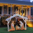 thumbnail image 2 of Adornos navideños Esquina de puerta navideña Escena de pesebre Letrero de metal navideño religioso Natividad sagrada Adornos navideños para porche al aire libre Decoración de pared de jardín, 2 of 5