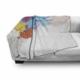 thumbnail image 3 of Colorful Soft Flannel Fleece Blanket, Vibrant Colored Different Flowers Blooming Spring and Summer Themed Drawing Style, Cozy Plush for Indoor and Outdoor Use, 50" x 70", Multicolor, by Ambesonne, 3 of 6