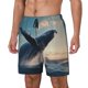 thumbnail image 1 of Balery Dancing Whale Bañador para hombre, shorts de playa de secado rápido con entrepierna y forro de compresión-X-Large, 1 of 6