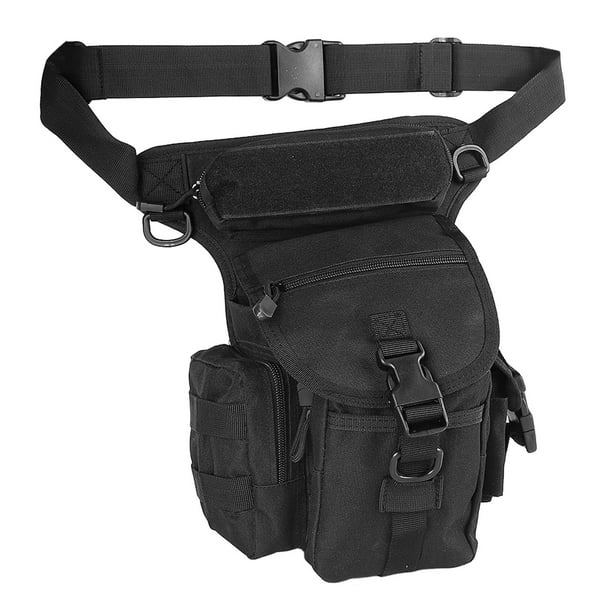 Bolsa cartuchera para hombre rinonera para motociclismo viajes al aire libre pesca senderismo ciclismo bolsas de cadera bolsa para muslo bolsa para pierna color negro Walmart en linea