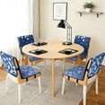 thumbnail image 3 of TSOVTHRID Blue Cherry Blossom Print Dining Room Chair Cushion Covers, Stretch Chair Slipcovers Universal Removable Washable Chair Seat Covers Protector for Kitchen Restaurant Hotel, Set of 1, 3 of 7