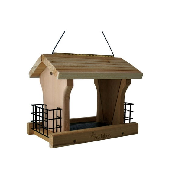 Audubon Large Ranch Wild Bird 5 lb. Cedar Combo Seed & Suet Bird Feeder