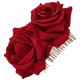 thumbnail image 2 of 2X Pinza de Pelo de Flor Rosa Diapositiva Alfiler de Bailarina de Flamenco Broche de Flores Clip de Estilo de Cabello, 2 of 9