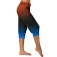 thumbnail image 6 of CLOISE Womens Capri Pants Athletic Stretch Capris Joggers With Pockets Soft Elastic Waist Running Petite Capri Sweatpants Pull On Capri Lounge Pants Gradient Color Casual Yoga Capris Blue, 6 of 6
