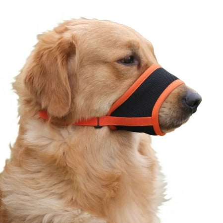 Comfortable Soft Fabric Biting Dog Muzzle with Adjustable Strap and Anti-Barking Anti-Chewing Design - Breathable Mesh Helper for Pet Training & Walking