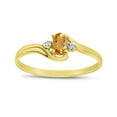 thumbnail image 1 of 14k Yellow Gold Oval Citrine And Diamond Ring, 1 of 6