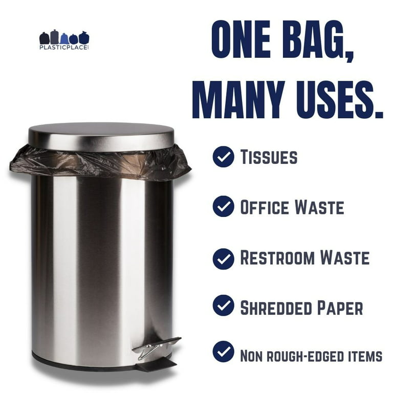 Plasticplace 12-16 Gallon High Density Trash Bags, Black (1000 Count) :  Target
