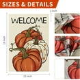 thumbnail image 5 of Fall Garden Flag Welcome Pumpkins 12x18 Inch Double Sided Fall Flag Autumn Thanksgiving Holiday Yard Outdoor Decoration, 5 of 6