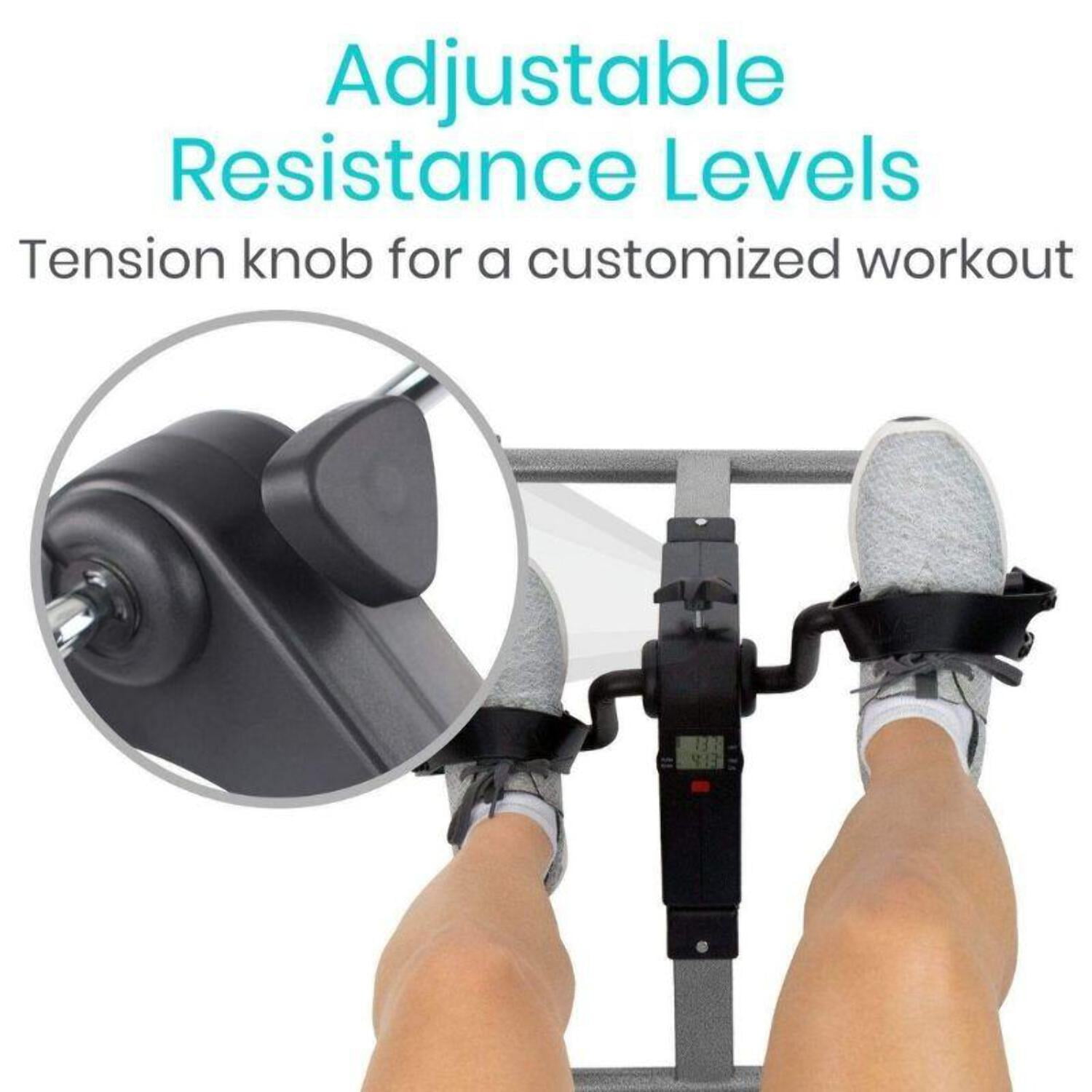 Vive Folding Pedal Exerciser – Mini Under-Desk Exercise Bike, Portable Peddler Machine